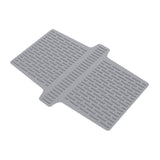Maxbell Kitchen Sink Saddle Protector Silicone Flexible Glassware Dishes Divider Mat Gray