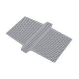 Maxbell Kitchen Sink Saddle Protector Silicone Flexible Glassware Dishes Divider Mat Gray