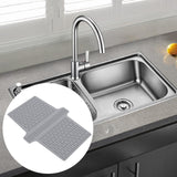 Maxbell Kitchen Sink Saddle Protector Silicone Flexible Glassware Dishes Divider Mat Gray
