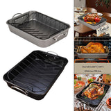 Maxbell Roasting Pan for Baking Turkey, Chicken, and Veggies Baking Tray