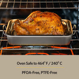 Maxbell Roasting Pan for Baking Turkey, Chicken, and Veggies Baking Tray