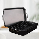 Maxbell Roasting Pan for Baking Turkey, Chicken, and Veggies Baking Tray