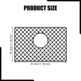 Maxbell Kitchen Sink Mat with Center Drain Grid Multipurpose Silicone Sink Protector Black