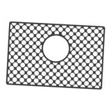 Maxbell Kitchen Sink Mat with Center Drain Grid Multipurpose Silicone Sink Protector Black