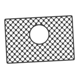 Maxbell Kitchen Sink Mat with Center Drain Grid Multipurpose Silicone Sink Protector Black