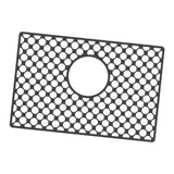 Maxbell Kitchen Sink Mat with Center Drain Grid Multipurpose Silicone Sink Protector Black