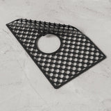 Maxbell Kitchen Sink Mat with Center Drain Grid Multipurpose Silicone Sink Protector Black