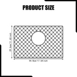 Maxbell Kitchen Sink Mat with Center Drain Grid Multipurpose Silicone Sink Protector Gray