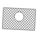 Maxbell Kitchen Sink Mat with Center Drain Grid Multipurpose Silicone Sink Protector Gray