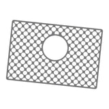 Maxbell Kitchen Sink Mat with Center Drain Grid Multipurpose Silicone Sink Protector Gray