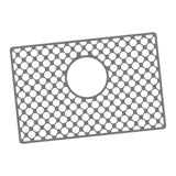 Maxbell Kitchen Sink Mat with Center Drain Grid Multipurpose Silicone Sink Protector Gray
