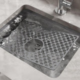 Maxbell Kitchen Sink Mat with Center Drain Grid Multipurpose Silicone Sink Protector Gray