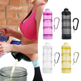 Maxbell Protein Powder Travel Container Protein Dispenser for Workout Pink