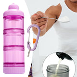 Maxbell Protein Powder Travel Container Protein Dispenser for Workout Pink
