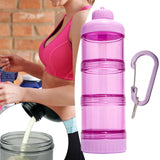 Maxbell Protein Powder Travel Container Protein Dispenser for Workout Pink