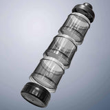 Maxbell Protein Powder Travel Container Protein Dispenser for Workout Black