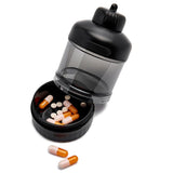 Maxbell Protein Powder Travel Container Protein Dispenser for Workout Black