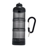 Maxbell Protein Powder Travel Container Protein Dispenser for Workout Black