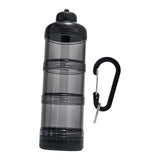 Maxbell Protein Powder Travel Container Protein Dispenser for Workout Black