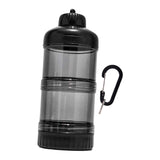 Maxbell Protein Powder Travel Container Protein Dispenser for Gym Workout Black