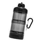 Maxbell Protein Powder Travel Container Protein Dispenser for Gym Workout Black