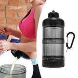 Maxbell Protein Powder Travel Container Protein Dispenser for Gym Workout Black