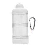 Maxbell Protein Powder Travel Container Protein Dispenser for Gym Workout White