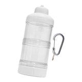 Maxbell Protein Powder Travel Container Protein Dispenser for Gym Workout White