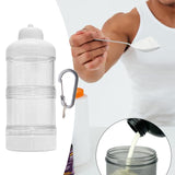 Maxbell Protein Powder Travel Container Protein Dispenser for Gym Workout White