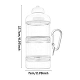Maxbell Protein Powder Travel Container Protein Dispenser for Gym Workout White