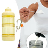 Maxbell Protein Powder Travel Container Protein Dispenser for Gym Workout Yellow