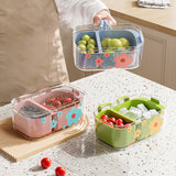 Maxbell Fruit Washing Bowl Colander Container Double Layer Stackable Draining Basket Green