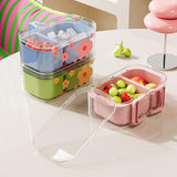 Maxbell Fruit Washing Bowl Colander Container Double Layer Stackable Draining Basket Green
