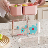 Maxbell Fruit Washing Bowl Colander Container Double Layer Stackable Draining Basket Green