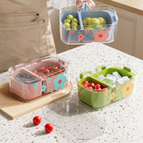 Maxbell Fruit Washing Bowl Colander Container Double Layer Stackable Draining Basket Green