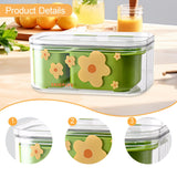 Maxbell Fruit Washing Bowl Colander Container Double Layer Stackable Draining Basket Green