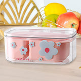 Maxbell Fruit Washing Bowl Colander Container Double Layer Stackable Draining Basket Pink