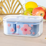 Maxbell Fruit Washing Bowl Colander Container Double Layer Stackable Draining Basket Blue
