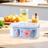 Maxbell Fruit Washing Bowl Colander Container Double Layer Stackable Draining Basket Blue