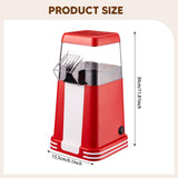 Maxbell Hot Air Popcorn Popper No Oil Popcorn Maker for Commercial Home Movie Nights