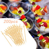 Maxbell 200Pcs Disposable Cocktail Picks Decorative Toothpick Fruit Sticks Skewers