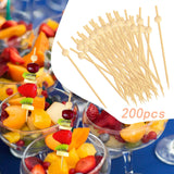 Maxbell 200Pcs Disposable Cocktail Picks Decorative Toothpick Fruit Sticks Skewers