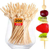 Maxbell 200Pcs Disposable Cocktail Picks Decorative Toothpick Fruit Sticks Skewers