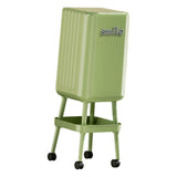Maxbell Press Type Trash Can with Wheels Waste Paper Bucket for Bedroom Kitchen Home Green