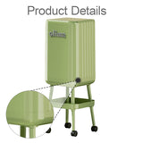 Maxbell Press Type Trash Can with Wheels Waste Paper Bucket for Bedroom Kitchen Home Green