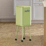 Maxbell Trash Can with Wheels Minimalist Wastebasket for Kitchen Dresser Living Room Green