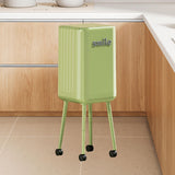Maxbell Trash Can with Wheels Minimalist Wastebasket for Kitchen Dresser Living Room Green