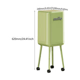 Maxbell Trash Can with Wheels Minimalist Wastebasket for Kitchen Dresser Living Room Green
