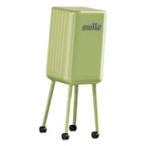 Maxbell Trash Can with Wheels Minimalist Wastebasket for Kitchen Dresser Living Room Green