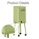Maxbell Trash Can with Wheels Minimalist Wastebasket for Kitchen Dresser Living Room Green
